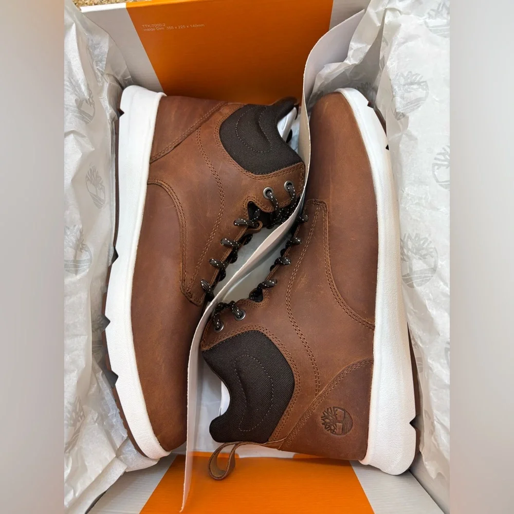 Timberland Men's Premium Leather Tan Boots - Picture 11 of 12